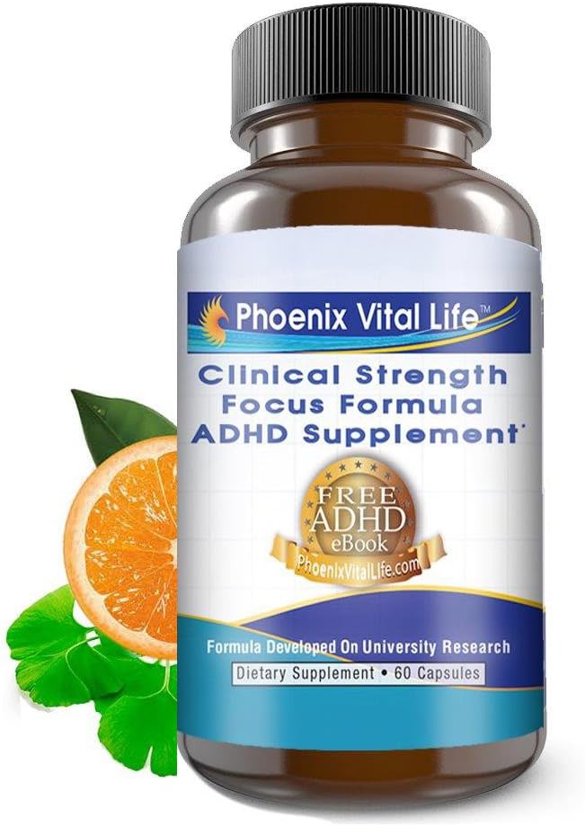 Focus Formula Supplement-Vitamins for Attention-Concentration & Learning Enhancement- Memory Mood Stability Pill- Omega 3-Gingko Vitamins C D B6 B12-Thiamine Riboflavin Zinc Iodine for Women Men
