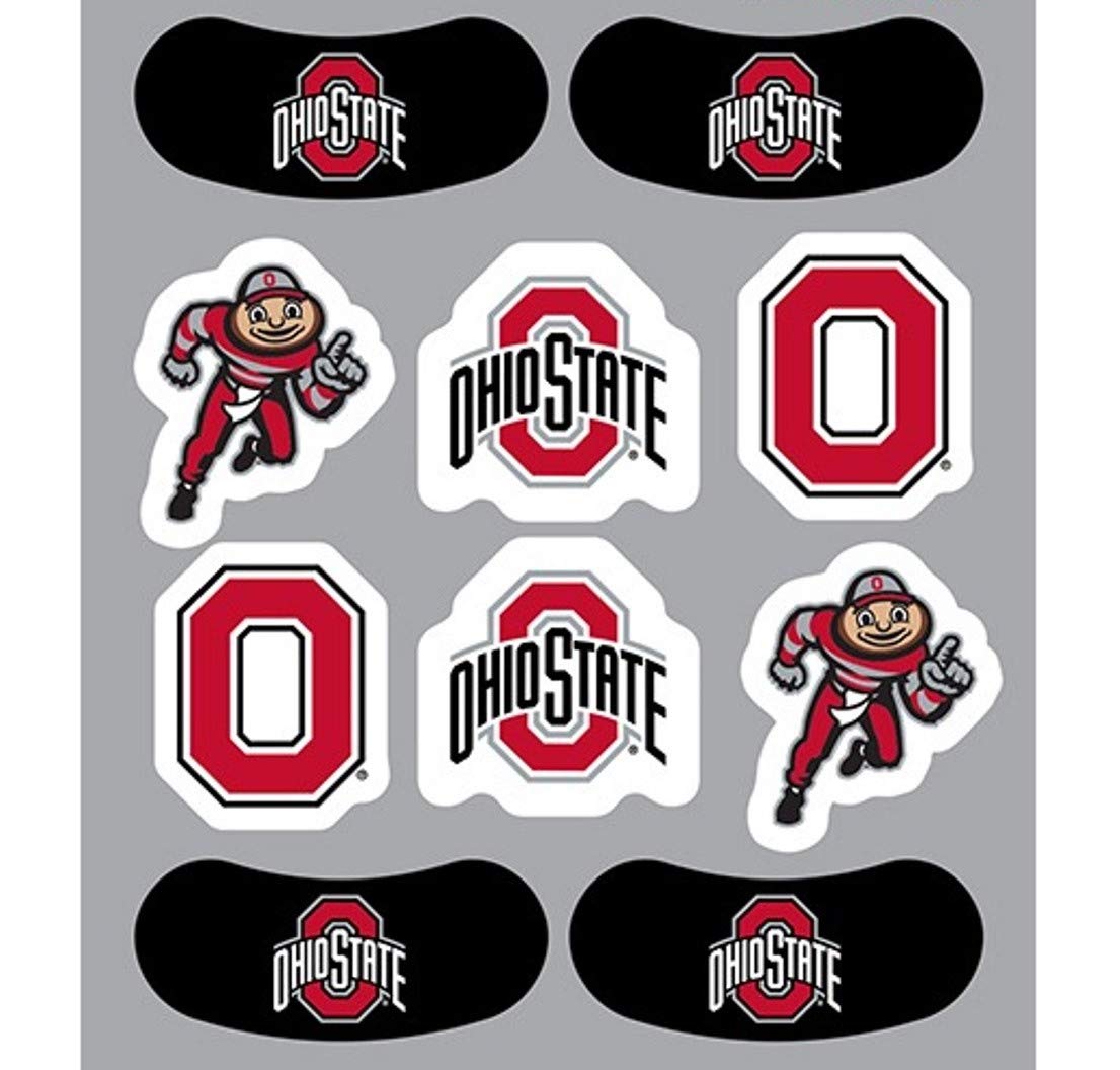 Amazon.com: Ohio State University (OSU) Buckeyes – Waterless Peel & Stick  Temporary Tattoos – 10-Piece Combo – 6 Spirit Tattoos & 4 Eye Strips :  Beauty & Personal Care