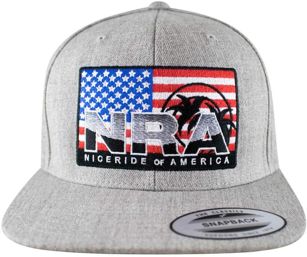 NRA - 6089 Classic Snapback Trucker Baseball Hat Heather Grey