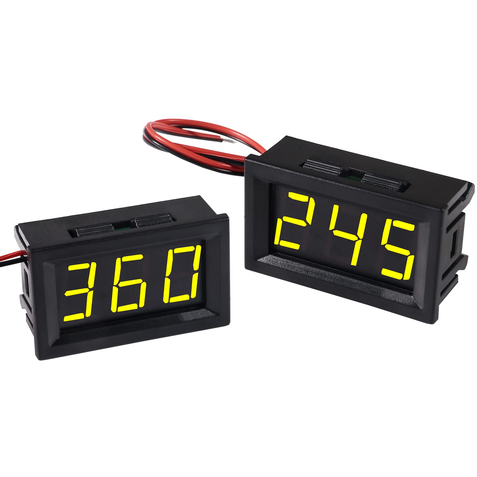Voltímetro Digital LED Pantalla Azul: Mide De 4V A 30V Con Protección Inversa (Precisión Del 3%)