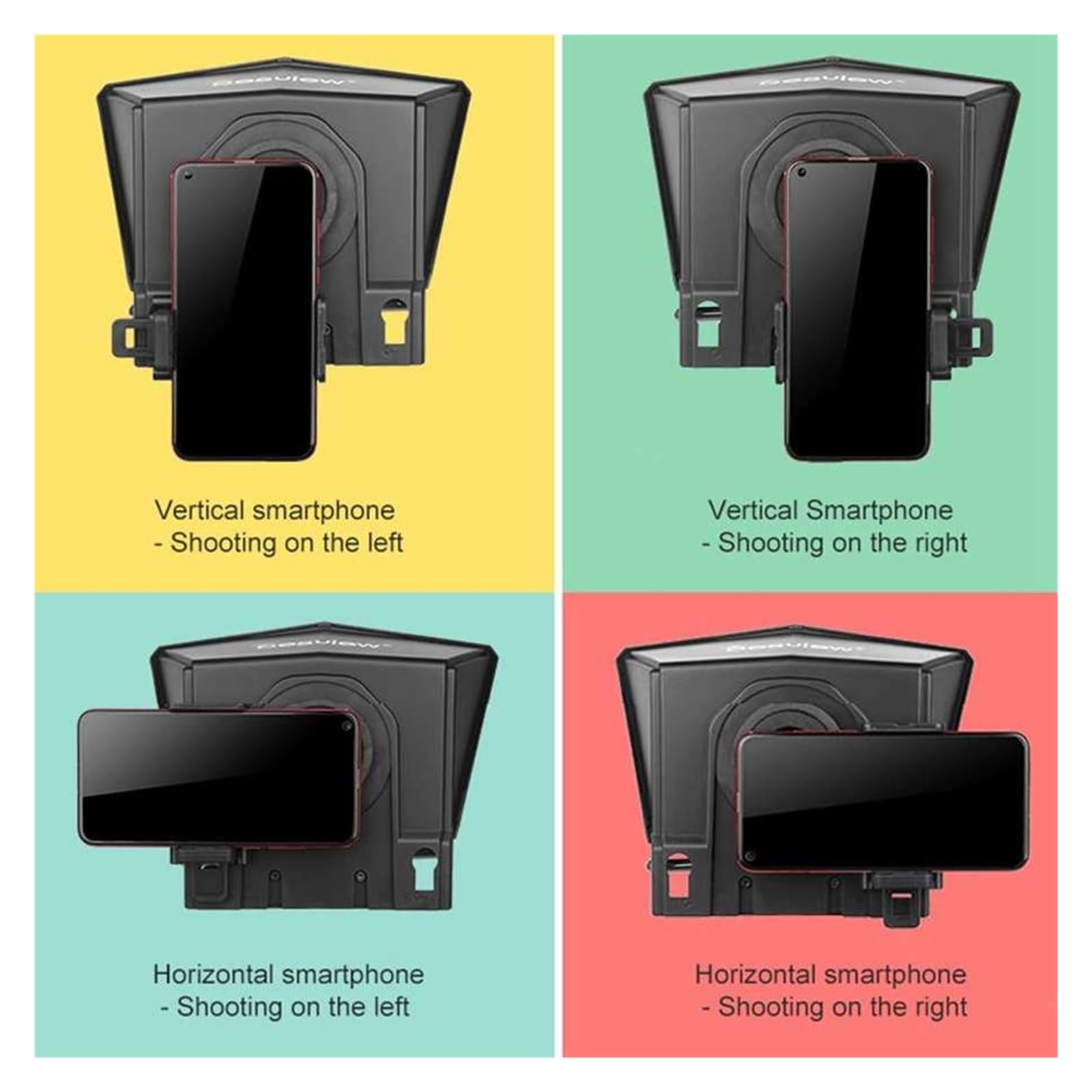 Teleprompter, T2 Teleprompter for 8-Zoll-Handy-Tablet-PC-Spiegelreflexkamera, tragbare Live-Übertragungsausrüstung, mobil