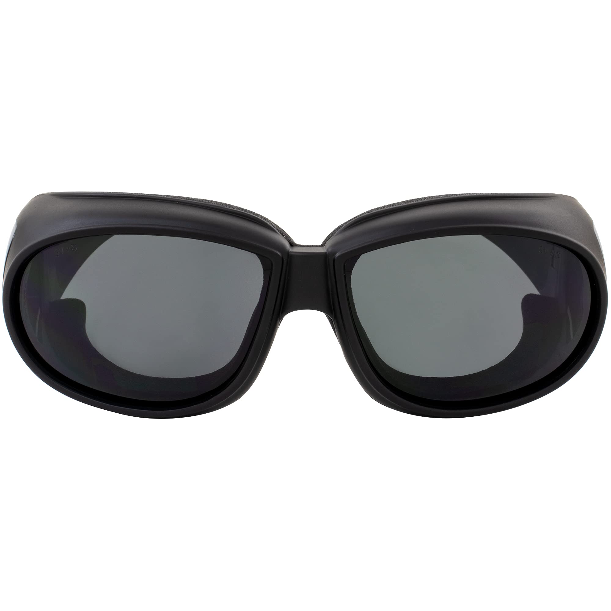 Global Vision 3 pares de gafas de sol de seguridad para motocicleta, compatibles con gafas Rx, ahumado, claro y amarillo, serie de día y noche y pistolas. Uso conforme a las normas ANSI Z87.1