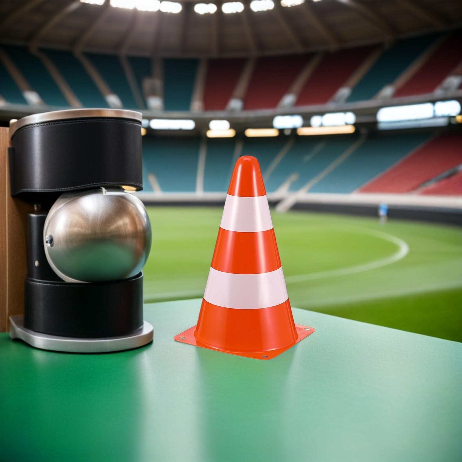 Hohopeti 10 Unidades Conos de Entrenamiento Fútbol Naranja Apilables Conos de Seguridad para Prácticas Deportivas y Agilidad Actividades al Aire