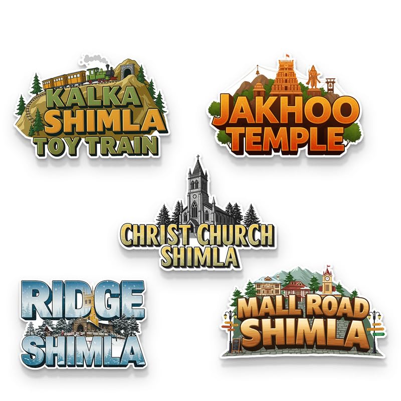 Image of Shimla Fridge Magnet, Glossy Finish, Stylish Magnet for Fridge, Wardrobe & Metal Surfaces