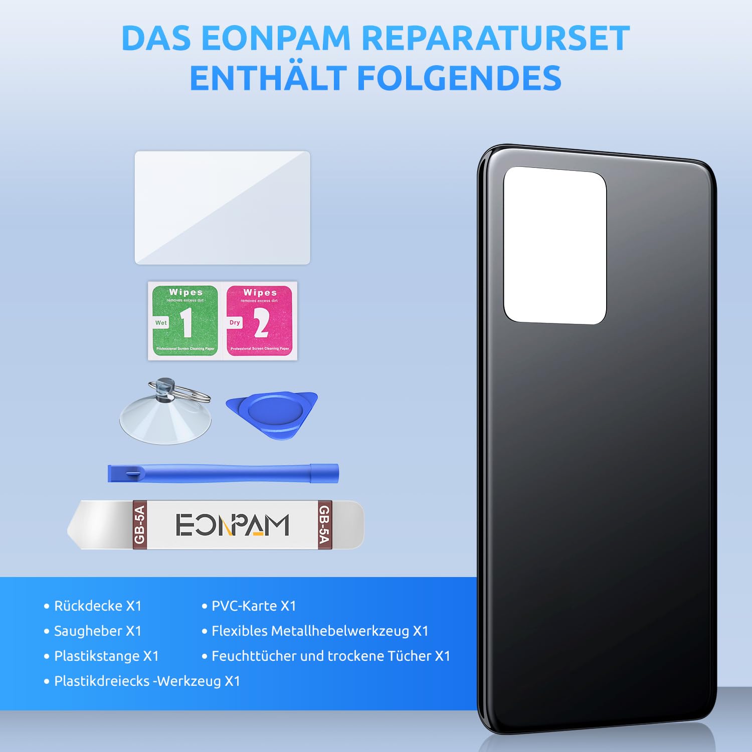 Akkudeckel für Xiaomi Redmi Note 12 Pro+ Plus Blau