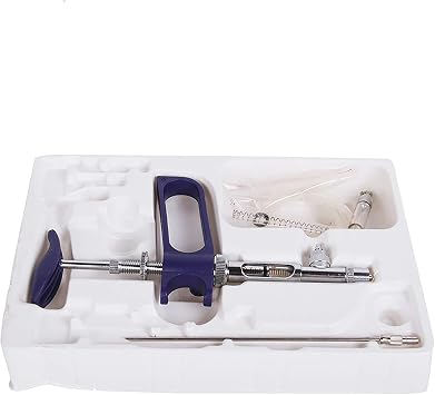 Animals Vaccine Syringe Adjustable 0-1Ml Continuous Injector Gun for Chicken, Duck, Pigeon and Poultry