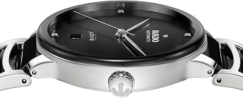 Rado Centrix Automatic Diamonds Unisex with Black Dial, Date Display and Swiss Automaitc Movement