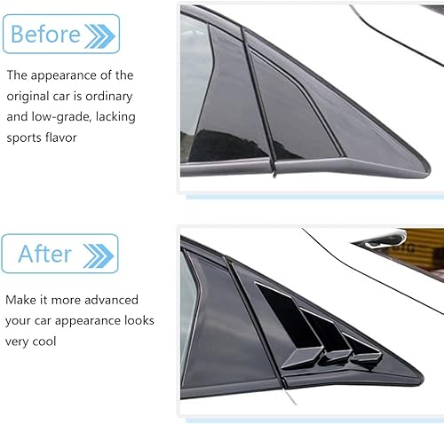 Miniatura 2 de Cubierta decorativa para ventana trasera Civic 2016-2021, para Honda Civic 2016-2021, rejillas de ventilación trasera, accesorios para automóviles