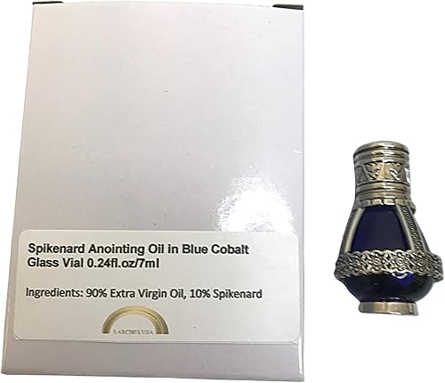 Miniatura 4 de Aceite de unción Spikenard en vial de vidrio de cobalto azul reutilizable 0.24fl.oz0.2 fl oz