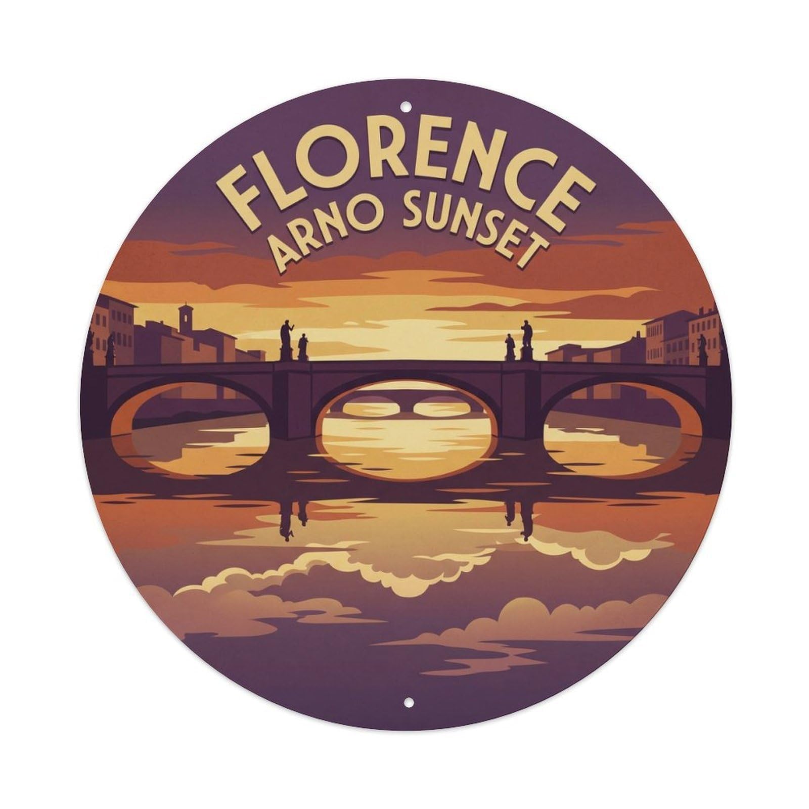 Arno Florence Italy Landmark Travel Retro Metal Tin Sign