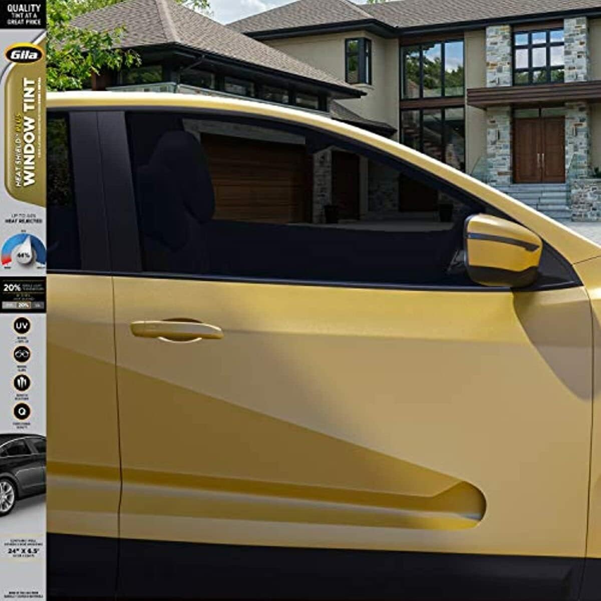 Heat Shield Plus™ 20% VLT Automotive Window Tint DIY Extra Heat Control Glare Control 2ft x 6.5ft (24in x 78in)