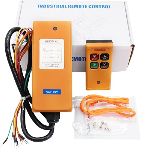 Miniatura 8 de Transmisor y receptor de control remoto de grúa inalámbrica industrial, 10 botones, material resistente a la corrosión PA66, ignífugo reforzado