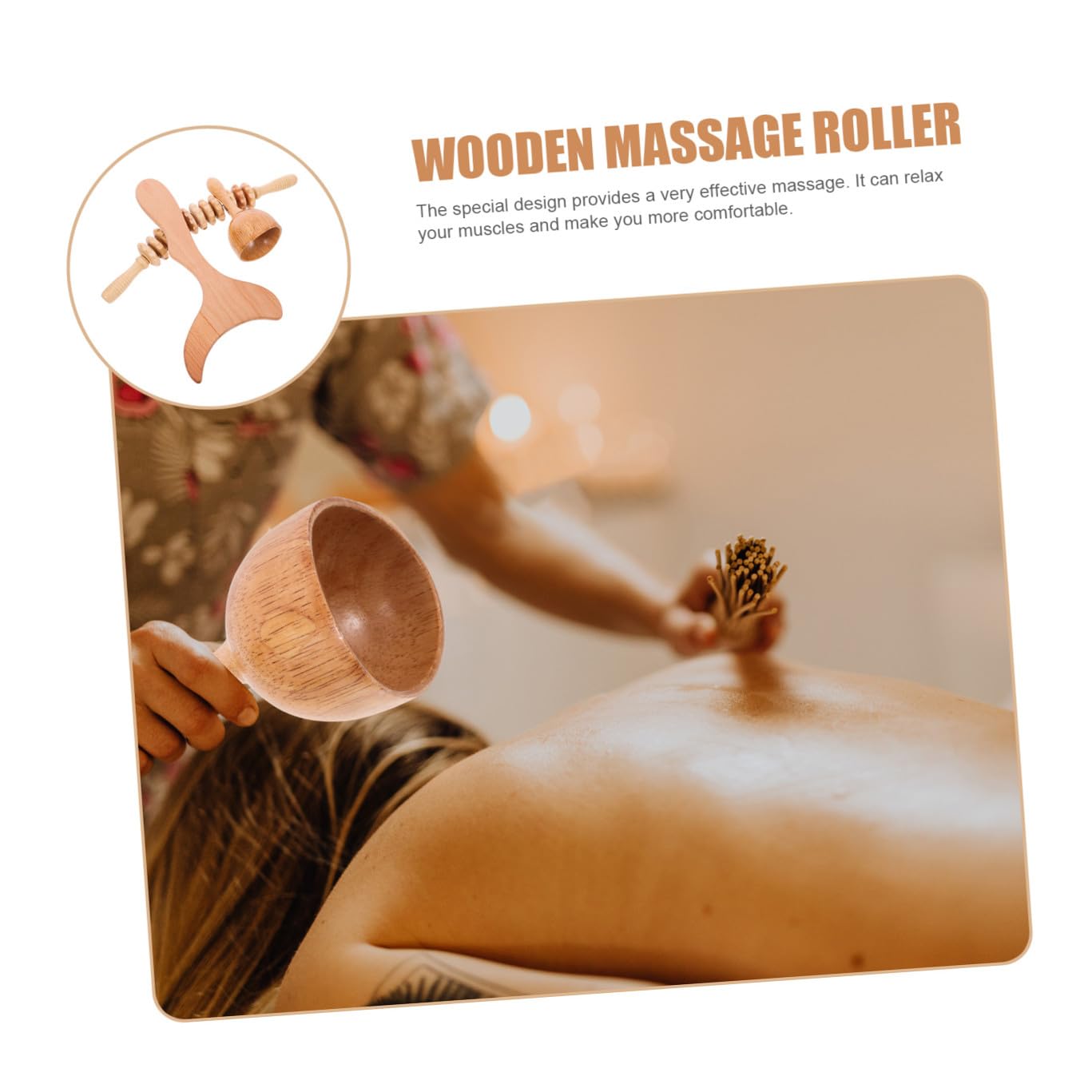 Strumenti Per Massaggi in Legno 3 in 1 Per Massaggi Linfatici e Drenanti, Kit Completo Per Massaggiare Corpo e Raschiature, Adatto Per Uso Quotidiano e Rilassamento Muscolare