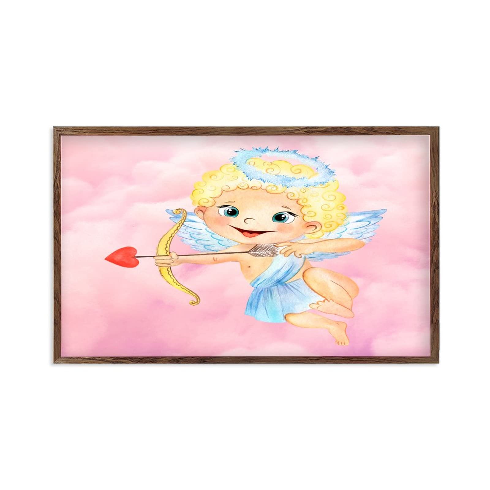 Panneau en bois pour salle de bain Happy Valentine's Day rustique 30x56cm