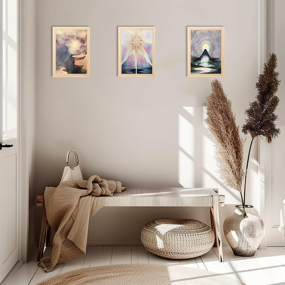 Baoee Oak Picture Frame A5 with Mount,Set of 3,photo frame with acrylic glass,certificate frame,Freestanding and Wall Mountable - Image 3