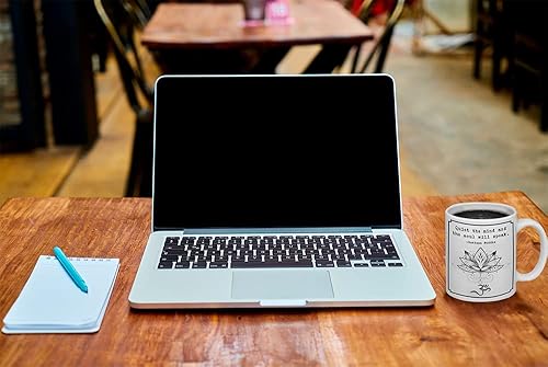 Miniatura 3 de TJ Originals Buddha Quotes Quiet the Mind and the Soul Shall Speak Regalos para ella  Taza de cerámica de 11 oz  Regalos de paz interior para mujer