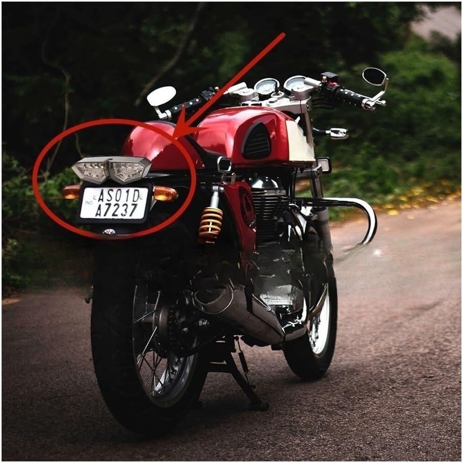 バイクのテールブレーキライト オートバイアクセサリー 改造LEDターンシグナルライト ユニバーサルテールナイトブレーキライト クルー