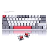 Camiysn Video Game Keyboards grey&white with hot swappable red switch