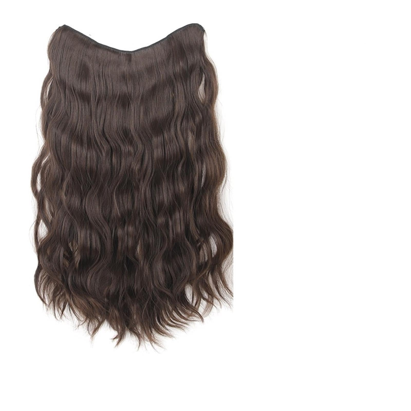 Pelucas Cabello rizado de una pieza con volumen esponjoso, extensiones de cabello(Brown)