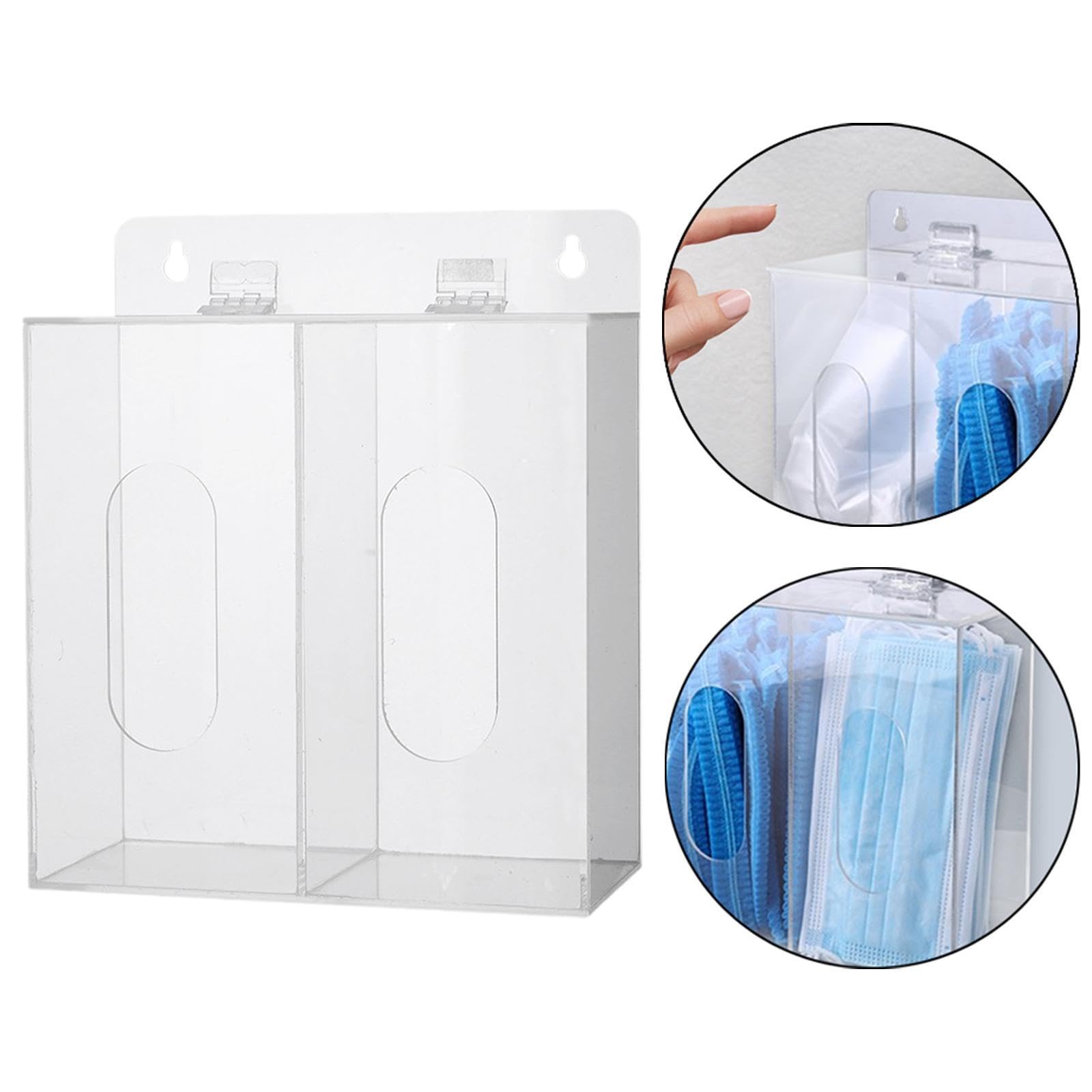 perfk Porta del distributore di Guanti acrilici per distributore di stazioni Trasparenti Parete a Parete per Barba per la Laboratorio