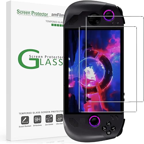 amFilm 2 Pack Screen Protector for Lenovo Legion Go S 8.0'' Handheld 2025, Tempered Glass, 8.0 inch Full Coverage, Transparent Ultra HD, Anti-Scratch, Anti-Fingerprint