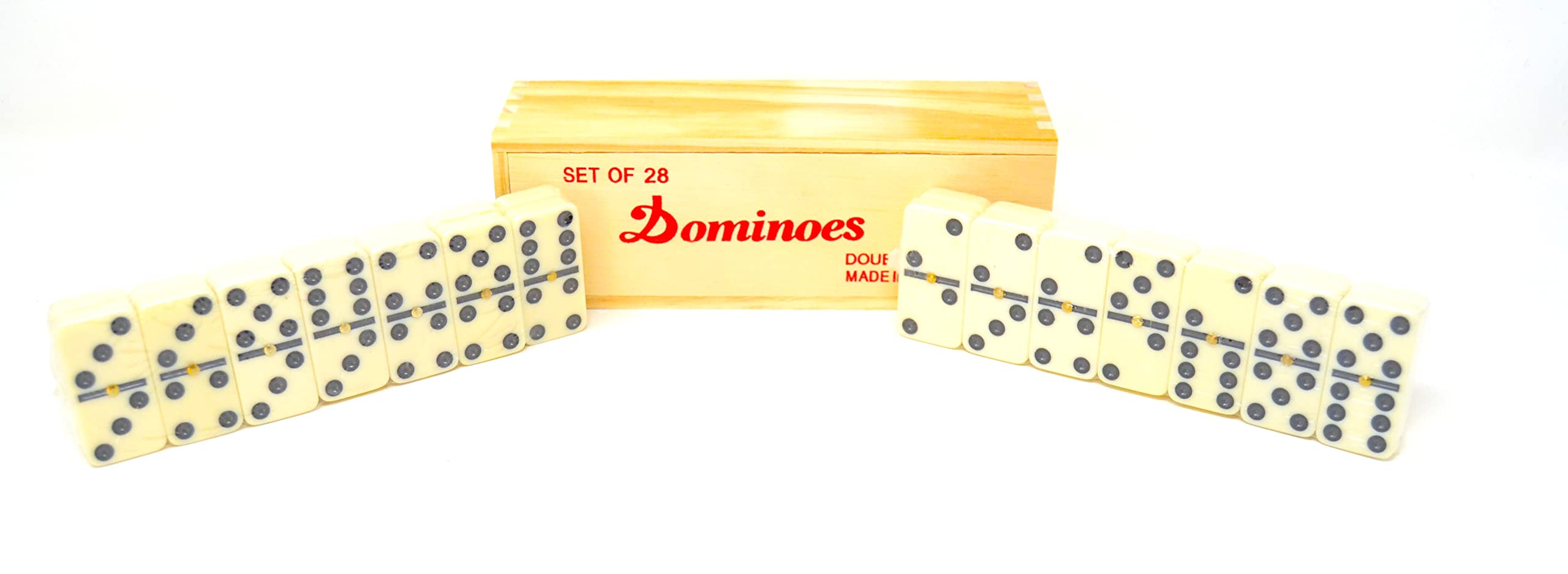 better with friends 6 Colors Double Dots Domino (Set 28, Dominoes) in Wooden Box