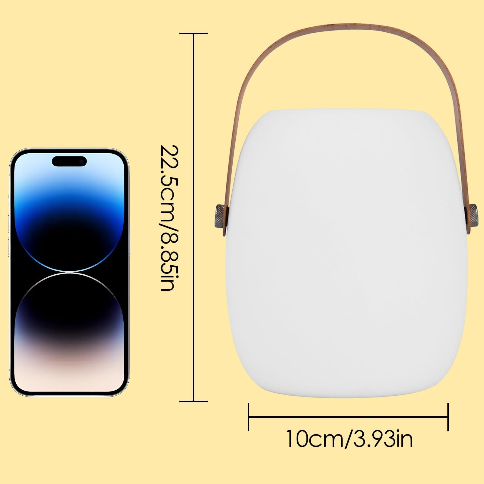 ZWOOS Lampe de Table Sans Fil Rechargeable, Portable LED RVB, pour Exterieur et Interieur avec Mode Scintillement de Bougie, Étanche IP54, avec Télécommande (Lampe)