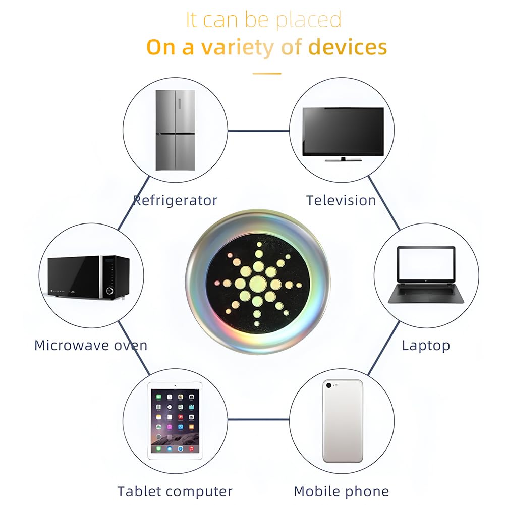 6 Pezzi Protezione Radiazioni Cellulare, Adesivi per la Protezione del Telefono Cellulare, Protezione Radiazioni Cellulare per Telefoni Cellulari, Laptop, Tablet (Argento)