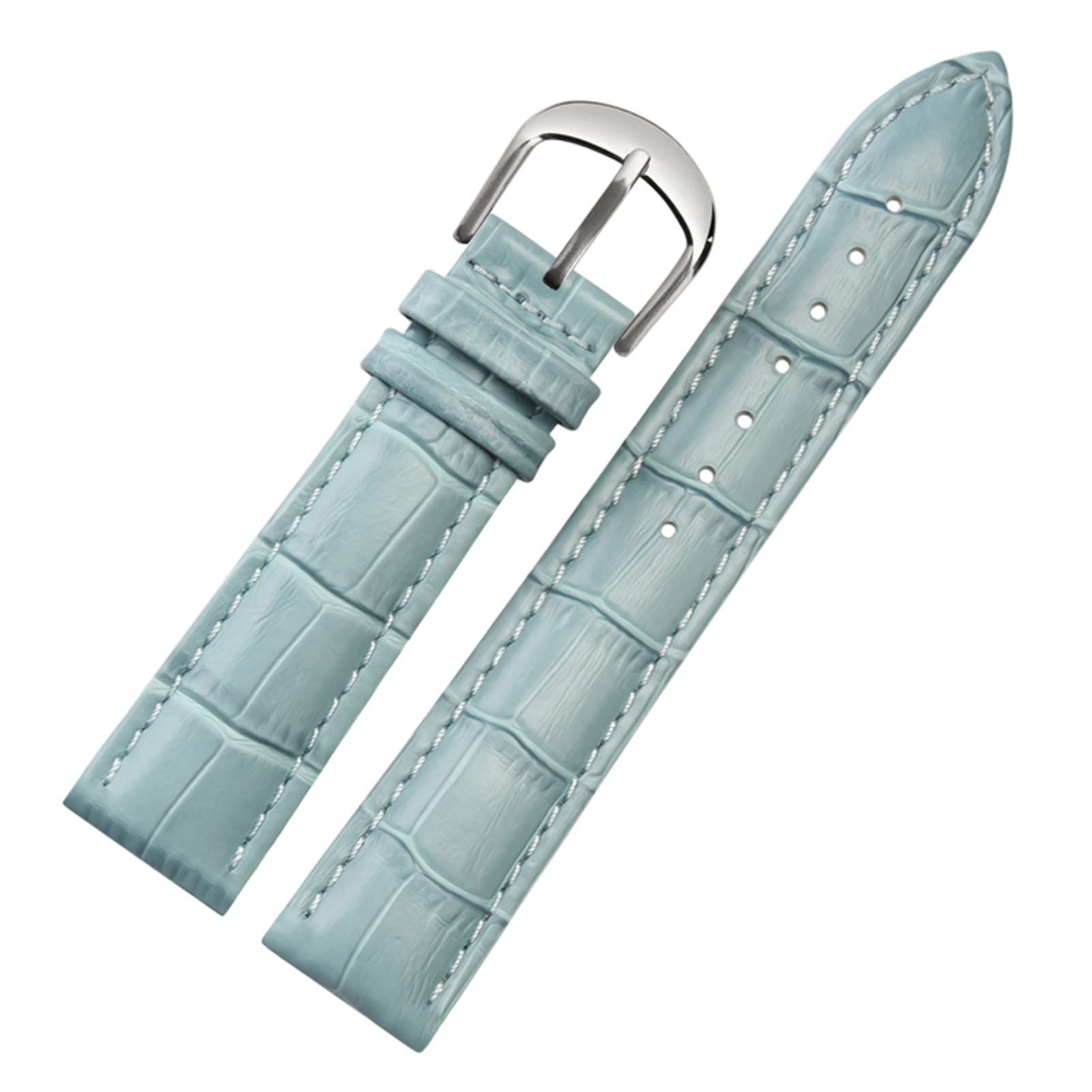 Bracelet de montre en cuir véritable bleu : l'élégance intemporelle pour montre femme