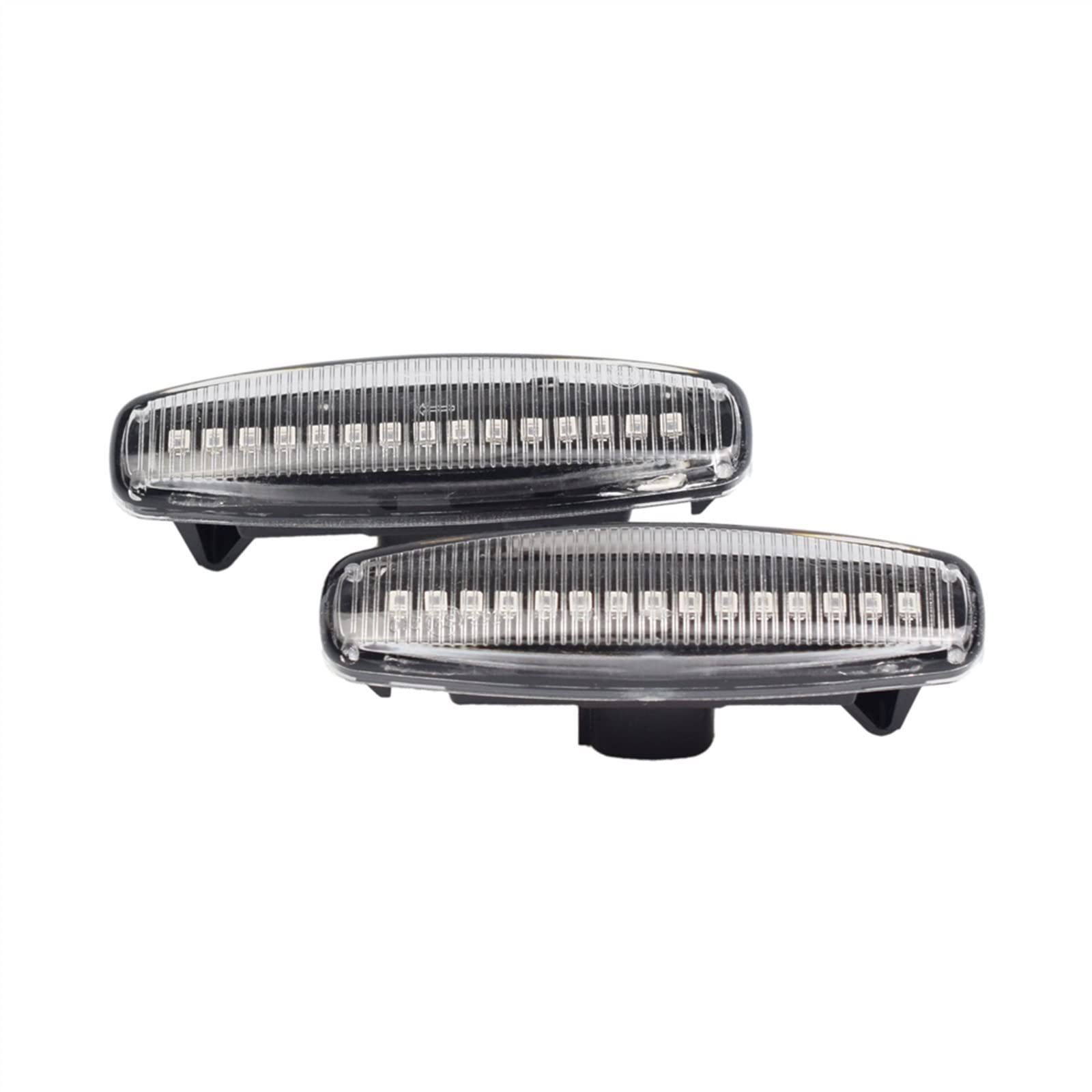 FUNFOB Turn Singal Light 2pcs Dynamic LED Car Side Marker Lights Repeater Signal Lights For Infiniti EX35 EX37 FX30d FX35 FX37 FX50 G25 G35 G37 JX35 M25 Indicator Lens(Dynamic Crystal)