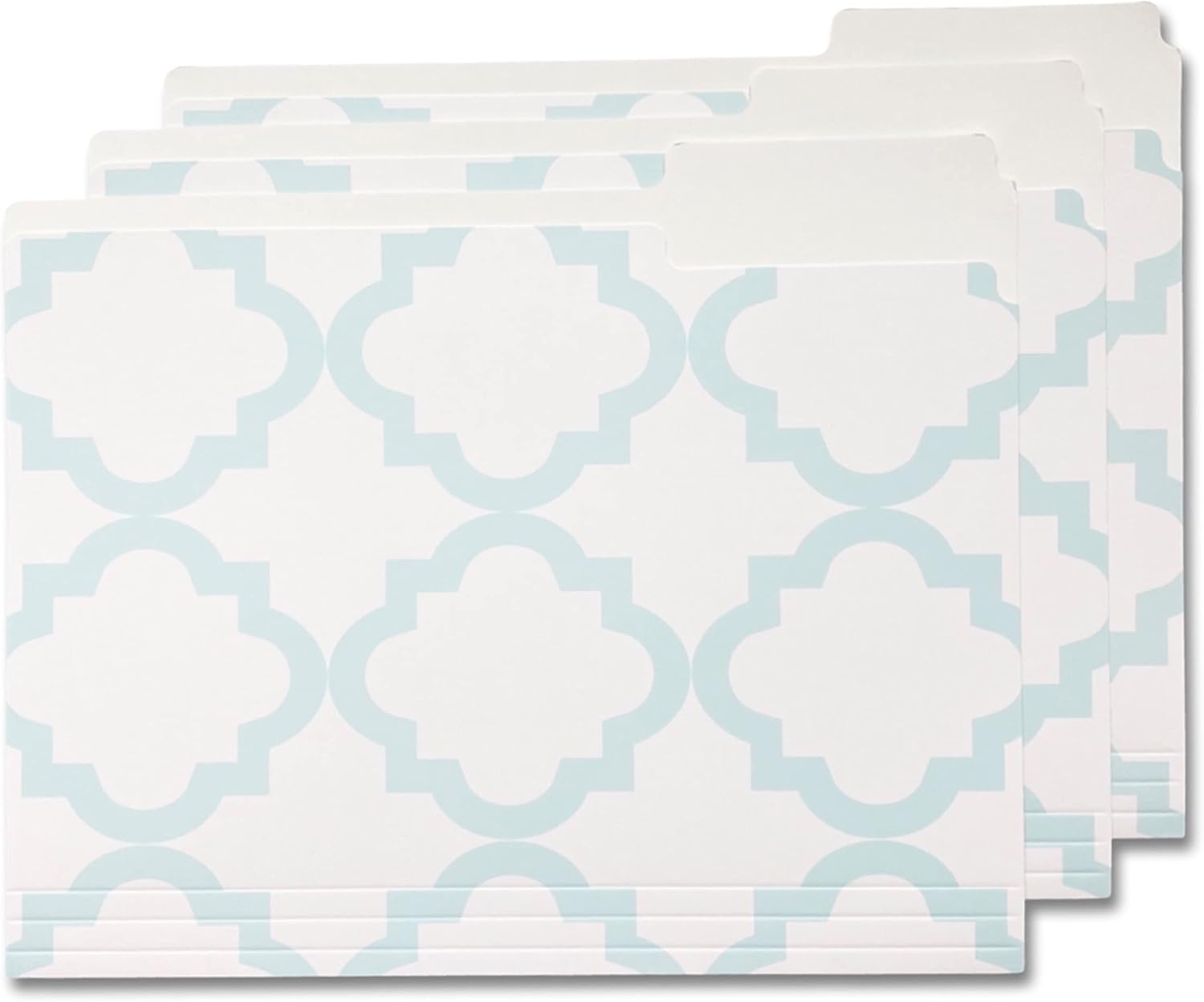 Designer File Folders by Kahootie Co, Set of 9 Decorative File Folders, 9.5” x 11.75”, Paper Organization, Office Supplies, File Folder Organizer, 3 Tab File Folders (Teal)