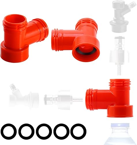 Miniatura 8 de MRbrew Adaptador de tapa de carbonatación de plástico de 3 piezas, conecta el bloqueo de bola de gas y la desconexión de cerveza simultáneamente,