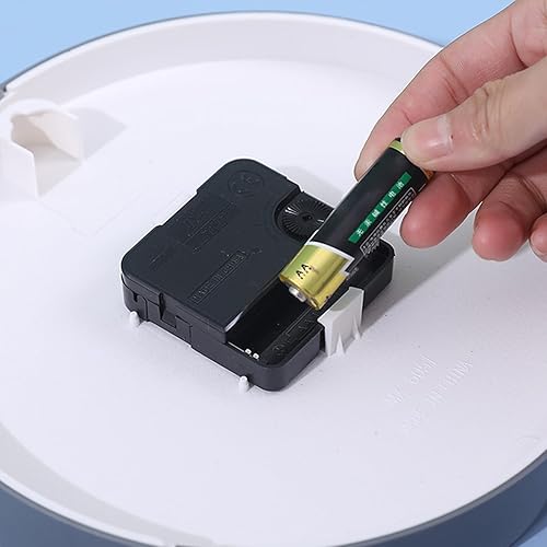 Miniatura 8 de Reloj de pared redondo de moda, estilo simple, de alta precisión, funciona con pilas, fácil de leer, sin tictac, reloj de cuarzo para decoración de