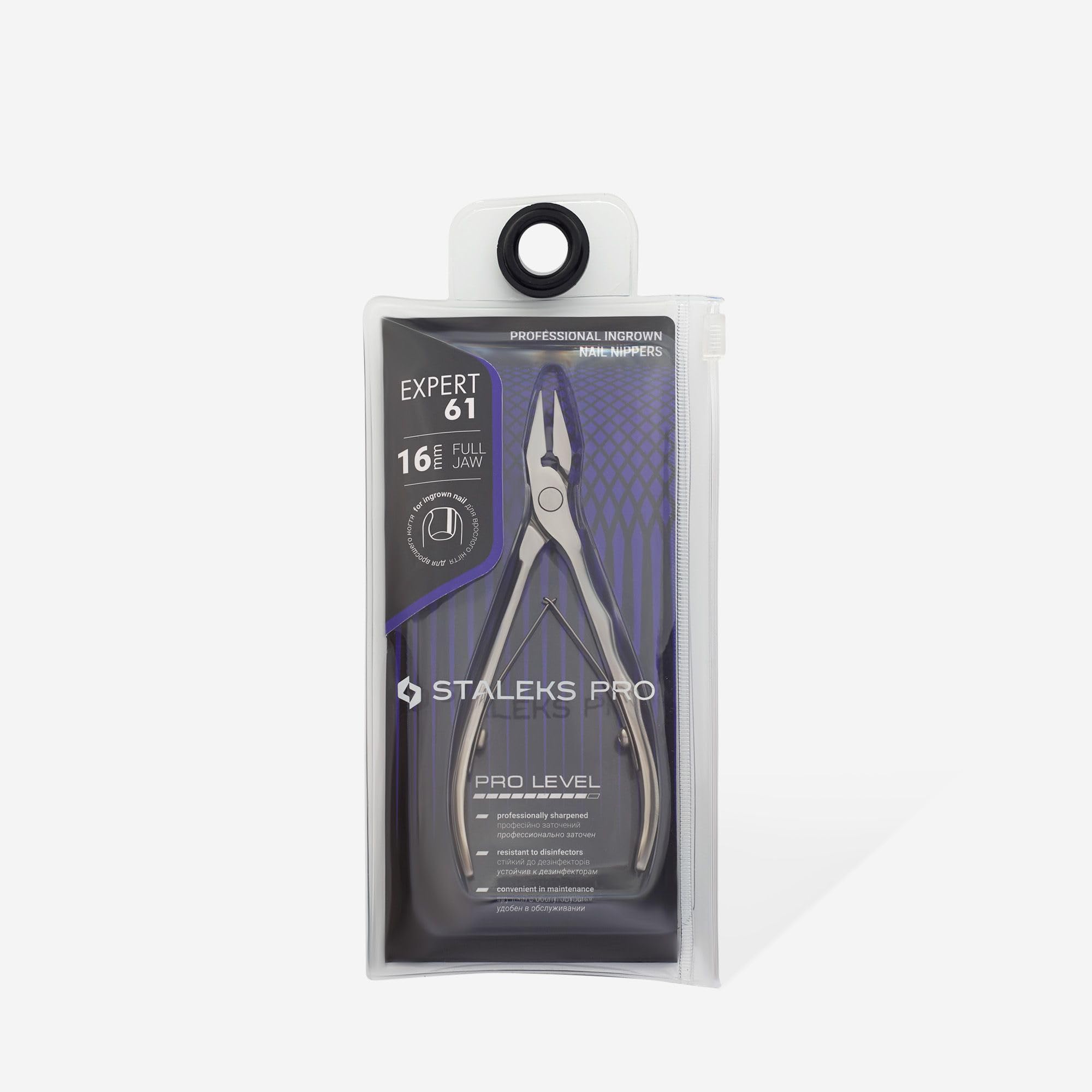 STALEKS PRO, Tronchesi per unghie incarnite, Serie expert 61/16, Strumento per pedicure, Affilatura a mano