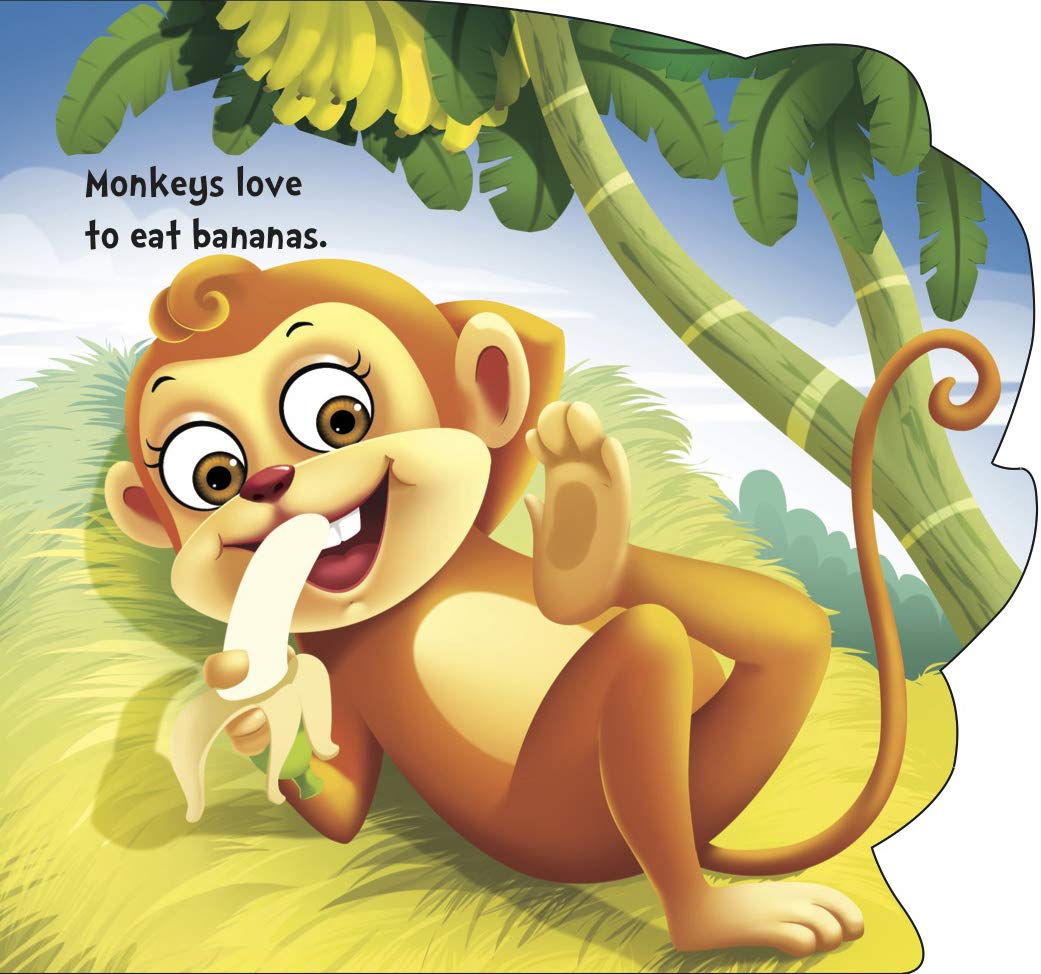 Board Book : Monkey ( Animals and Birds ) - Cutout Board Books 1