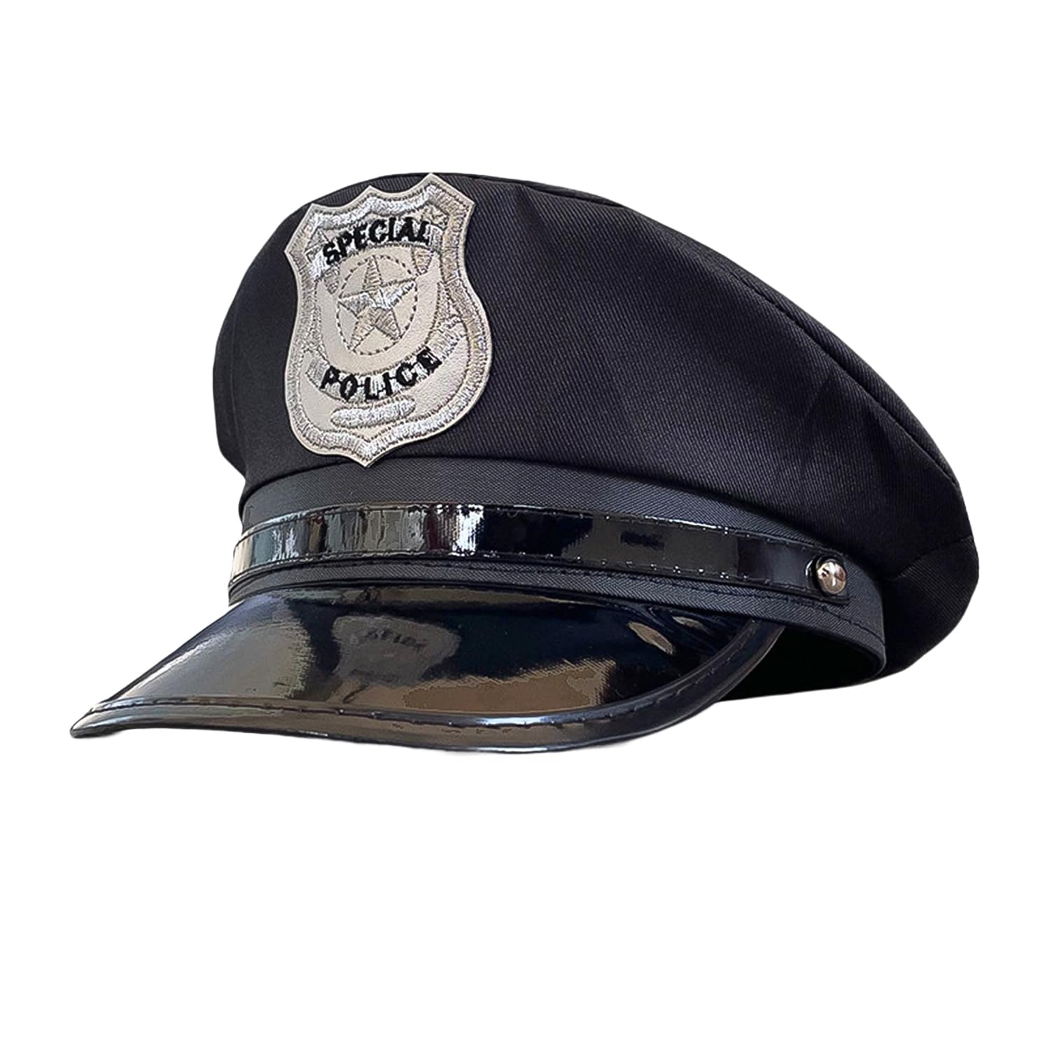 Bohue Police Hat Flat-Top Cap Policeman Outfit Adult Fancy Dress Accessories Halloween Cosplay Dress up for Adult