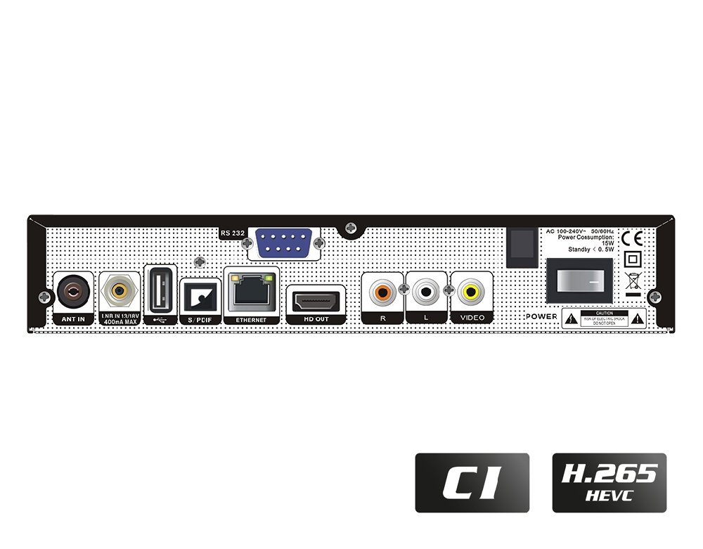 Edision PICCOLLO S2+T2/C Combo Receiver H.265/HEVC (DVB-S2, DVB-T2, DVB-C,) CI Full HD USB Schwarz inkl. HDMI Kabel