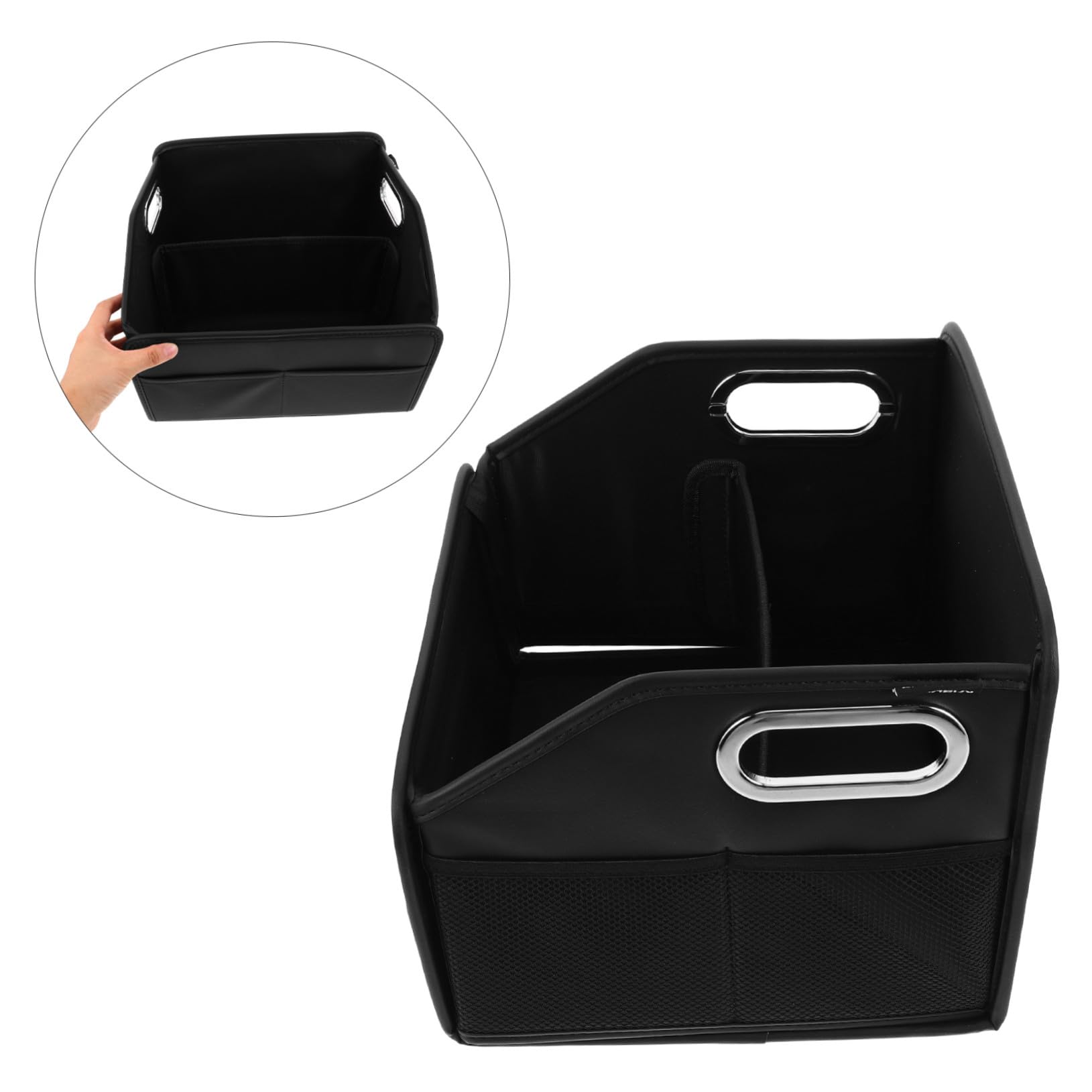 Cabilock Organizador Maletero Coche Plegable Resistente con Asas Reforzadas Multi Compartimentos para Suv Almacenamiento y Transporte Fácil
