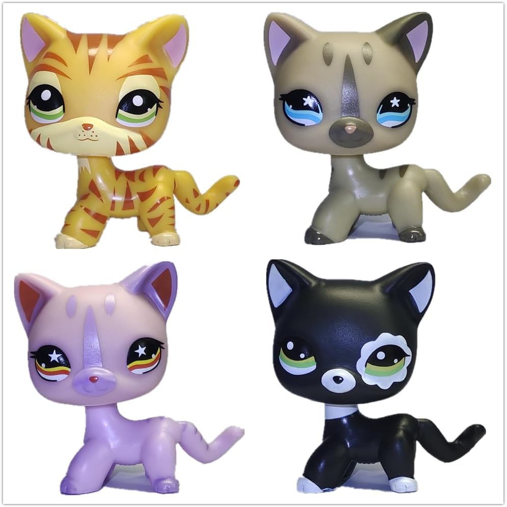 ORCRAT 2pcs Pet Shop Littlest Q House Pet Toys Dachshund Shepherd Cute Cat Cat Dog Best Gift LPS (U1010)