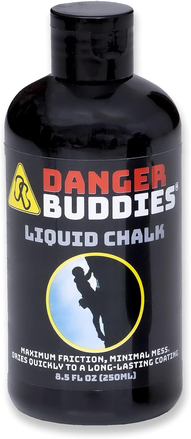 Danger Buddies Liquid Chalk for Rock Climbing, Weight Lifting, Gymnastics & More (250/50mL Combo) : Sports & Outdoors