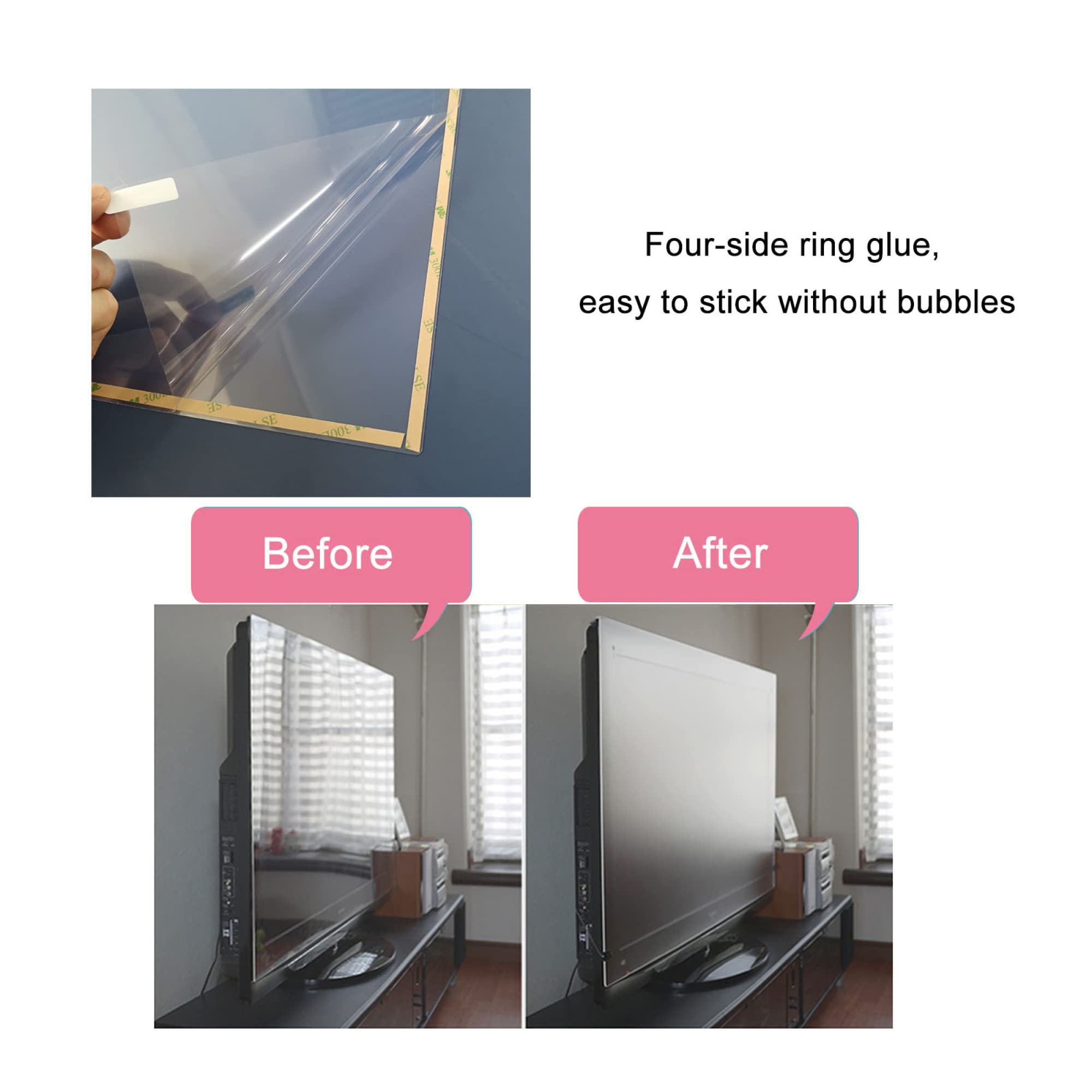 Od AntiGlare do 50-calowych matowych i folii chroniących przed niebieskim światłem telewizorów LCD, LED, 4K OLED QLED HDTV,Folia ochronna na ekran telewizora(50in 1095x616mm)