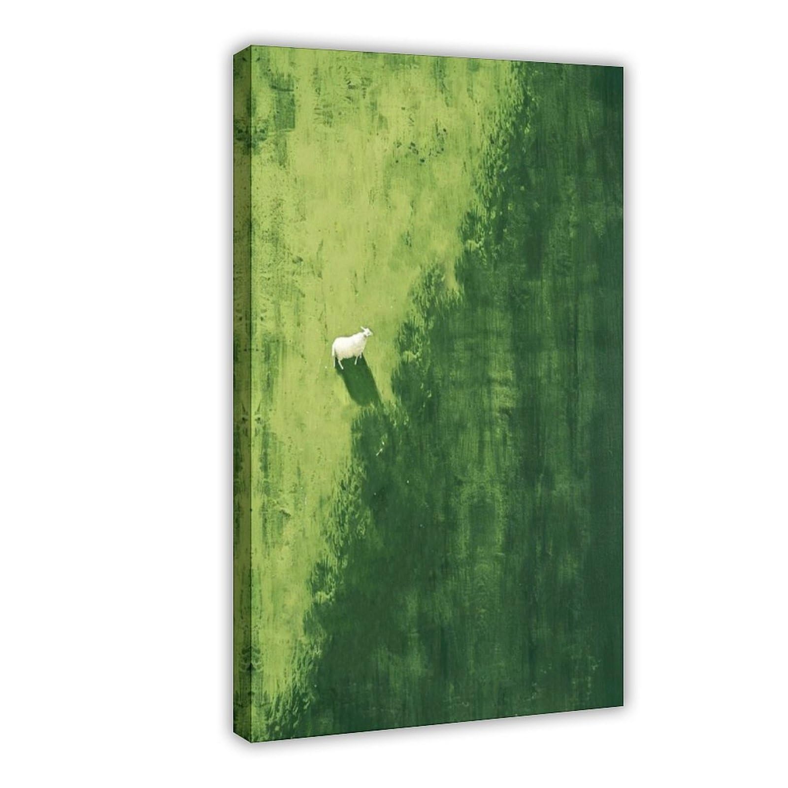 Bareronor Sheep Abstract Canvas Poster Bedroom Decor Landscape Office Room Decor Gift 20" L X 30" W