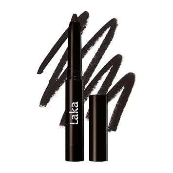 Laka Lip Liner - Smooth & Blendable Soft Matte Lip Contour Pencil for Shaping & Overlining Lips | Waterproof Formula, Oil-Cleanse Off, Long-Lasting Wear | #15 Midnight Black