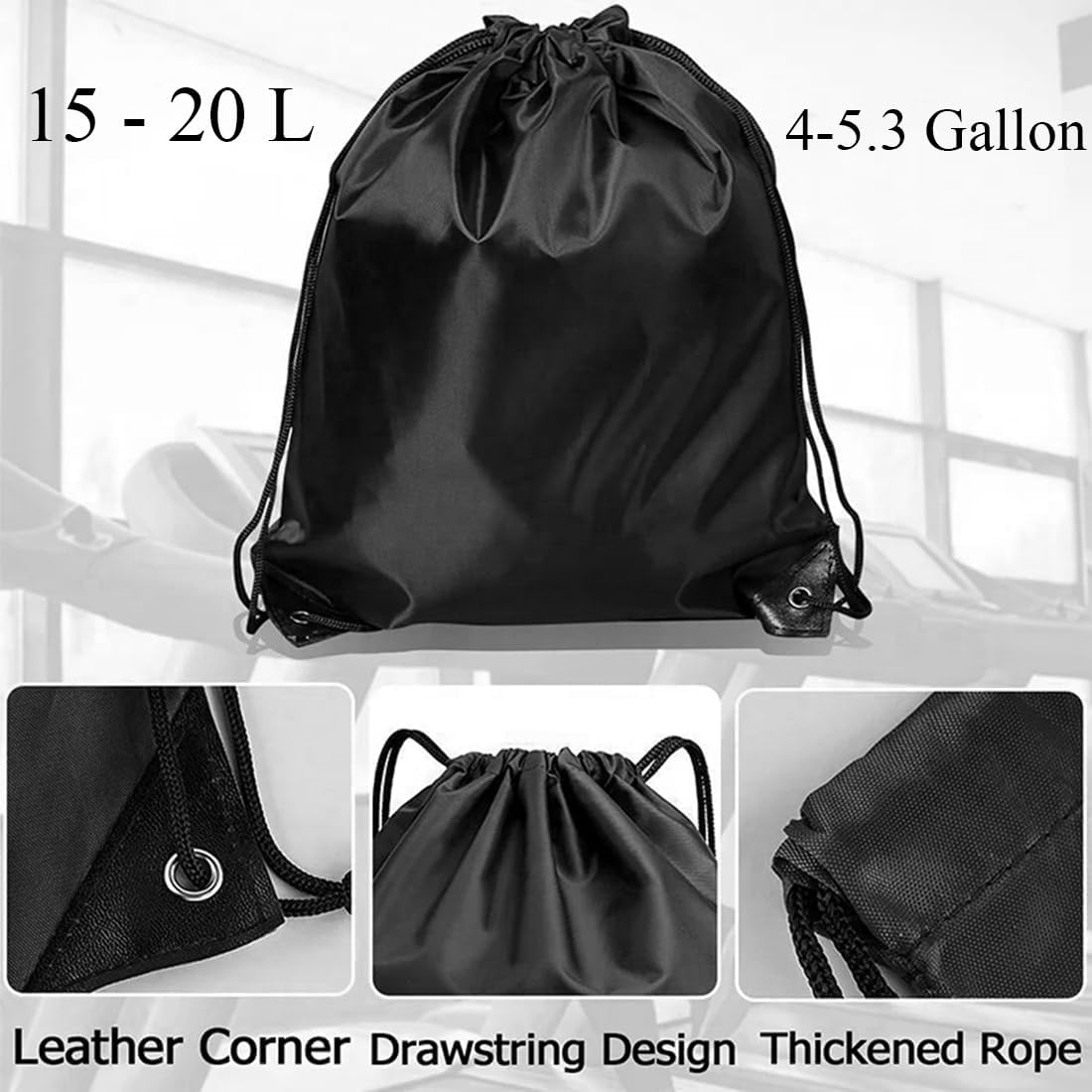 Drawstring Backpack Bag String Sackpack Waterproof Sports Cinch Sack Storage Bag for Travel Sports Gym Workout