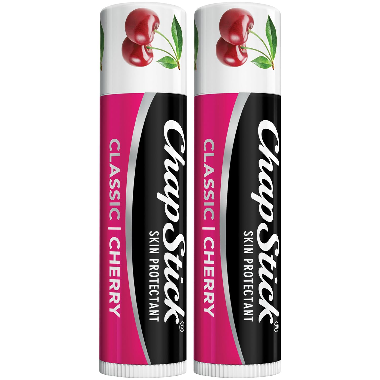 ChapStick Classic Cherry Lip Balm 2-Pack Fruity Sweet Lip Moisturizer for Dry Lips 0 15 Oz Ea