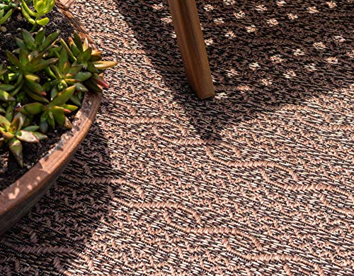 Tapete decorativo rectangular 100x155 cm Brown/Black miniatura 5