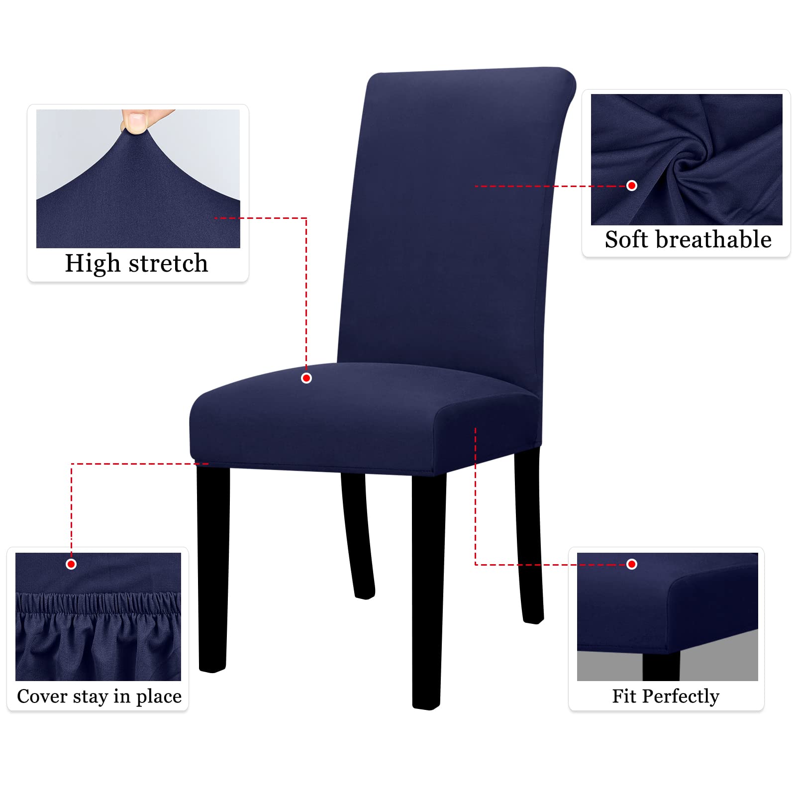 Lellen Dining Chair Covers Set of 2 - Image 3