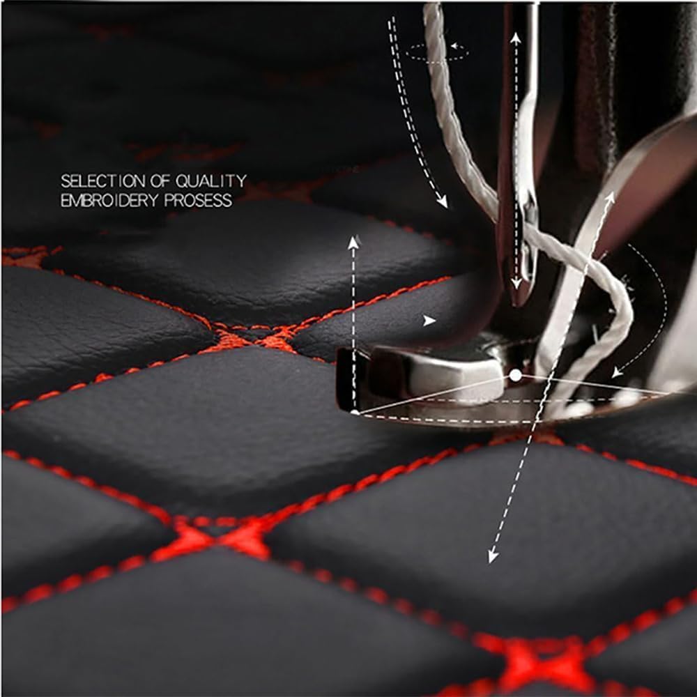 Car Boot Mats for Suzuki Swift 2013-2024, Boot Liner Trunk Mat Carpet Rear Trunk Protector Pad Half Coverage Waterproof Scratch Proof Customization,Black-Red