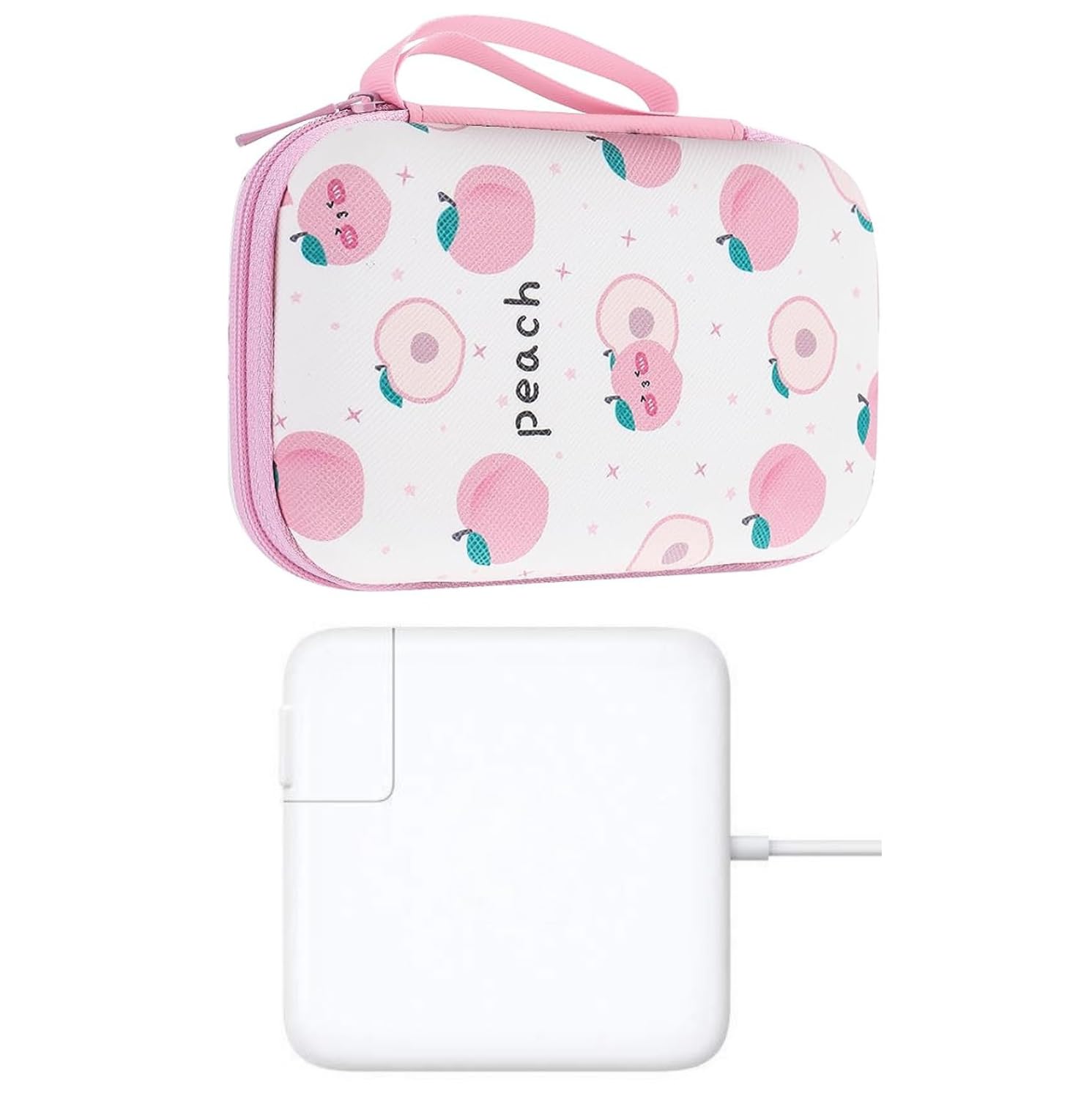 Pouch Case for Mac Book Pro/Air & iPad Charger, 29w, 30w, 35w, 45w, 60w, 61w, 67w, 70w, 85w, 87w, 96w Charger Case, Mac Book Accessories (NOT FIT for 143W and 140W), Peach (B0CKBRV7RK) Amazon Price History, Amazon Price Tracker