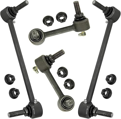 Miniatura 51 de Detroit Axle - 4 barras estabilizadoras para Jeep Grand Cherokee Commander 2005-2010 2006 2007 2008 2009 de repuesto delantero y trasero